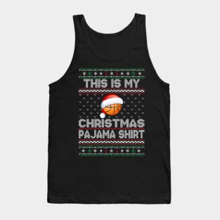 This Is My Christmas Pajama Shirt Basketball Christmas Tank Top